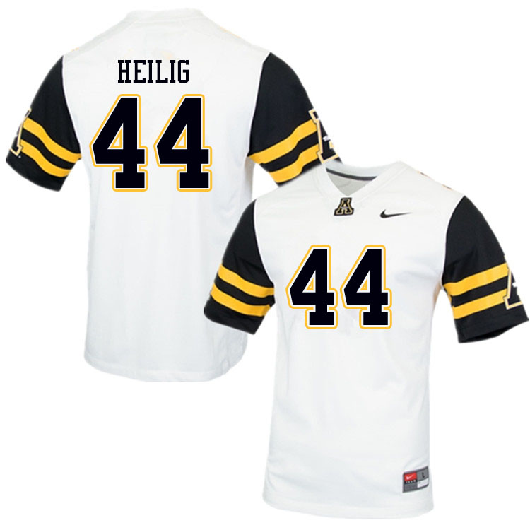 Men #44 Jourdan Heilig Appalachian State Mountaineers College Football Jerseys Sale-White